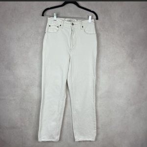 Abercrombie & Fitch The 90’s Straight Ultra High Rise White Jeans Size 4/27